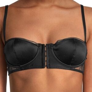 Kiki de Montparnasse Women's Muse Satin & Lace Corselette Black 32A NWT